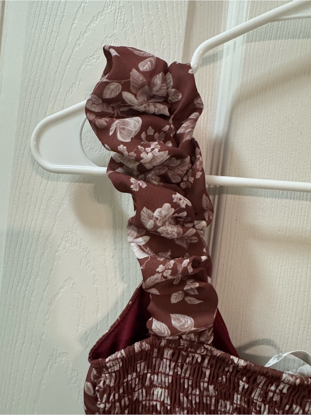 Altar'd State Mauve Floral Ruffle-Strap Maxi Dress Size XXS - Picture 12 of 12